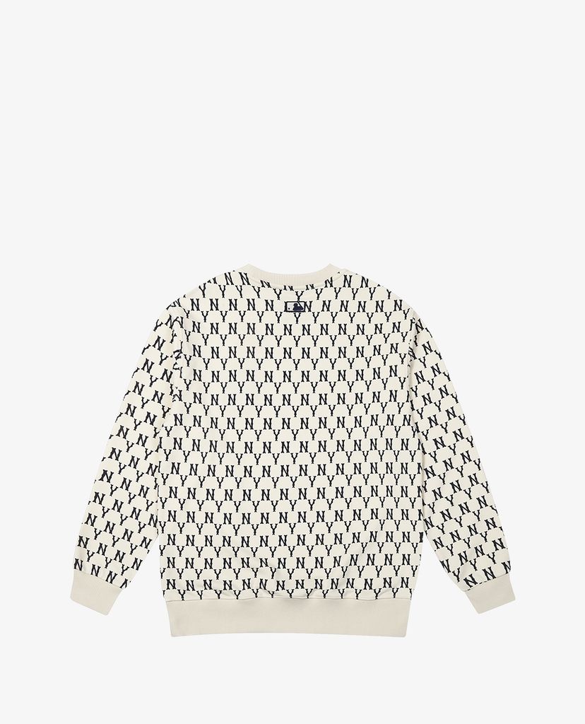 MLB - Áo sweatshirt tay dài cổ tròn Full Side Monogram Overfit