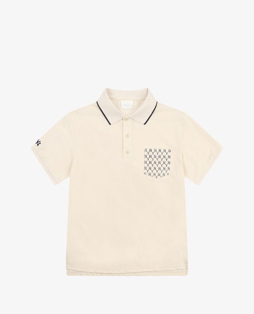 MLB - Áo polo ngắn tay Monogram Pocket Pique