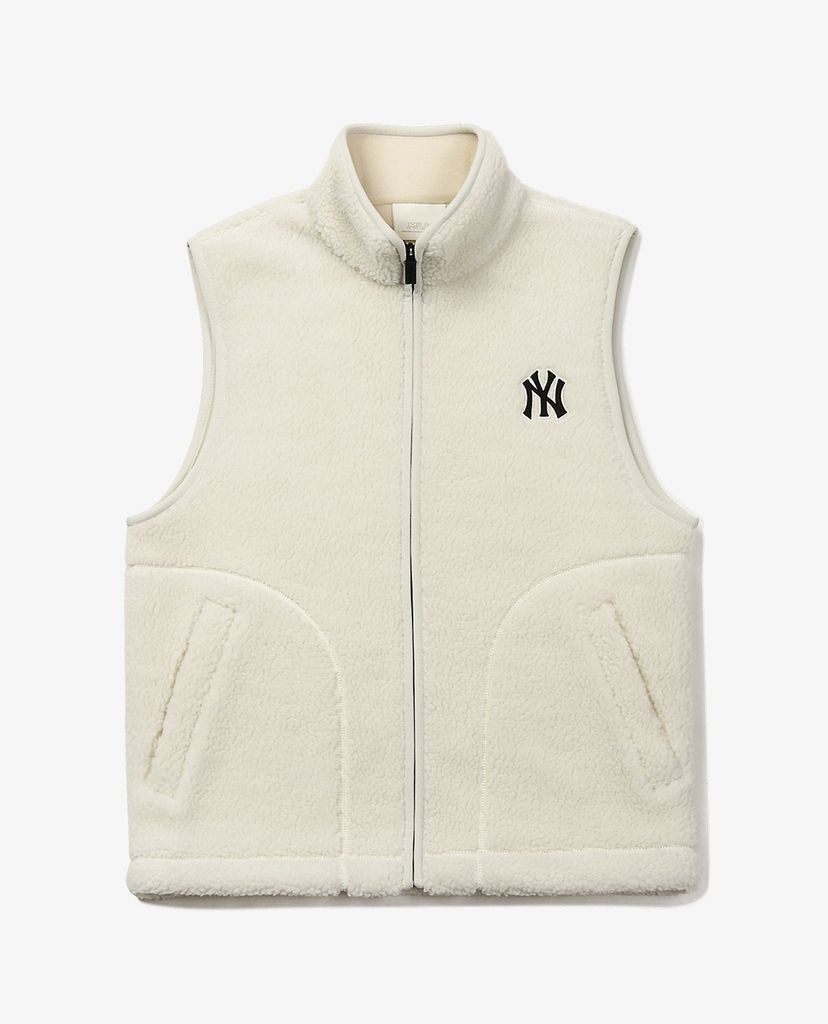 MLB - Áo khoác lông không tay phối zip Wool Fleece