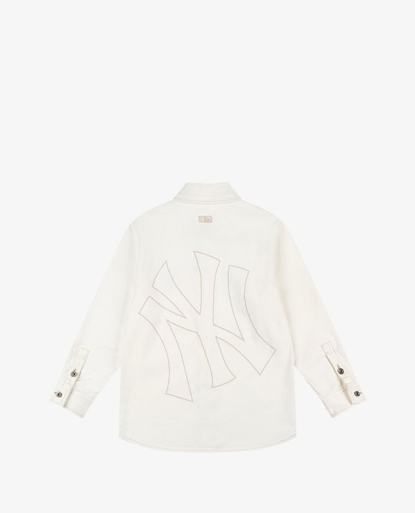 MLB - Áo sơ mi tay dài Mega Logo Denim