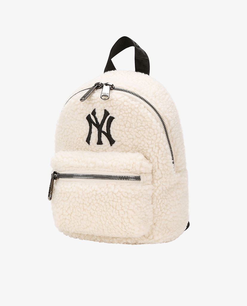 MLB - Balo dáng vuông phối lông Wool Fleece Mini