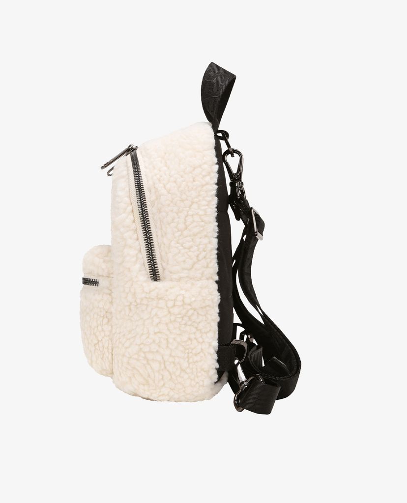 MLB - Balo dáng vuông phối lông Wool Fleece Mini