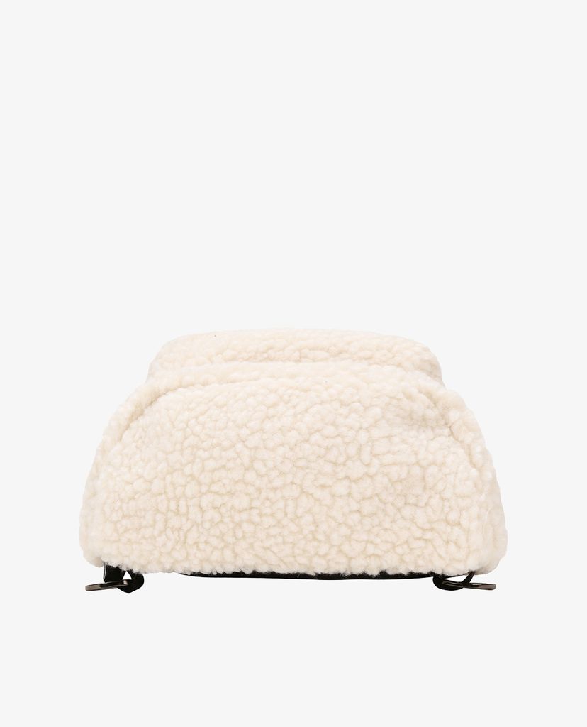 MLB - Balo dáng vuông phối lông Wool Fleece Mini