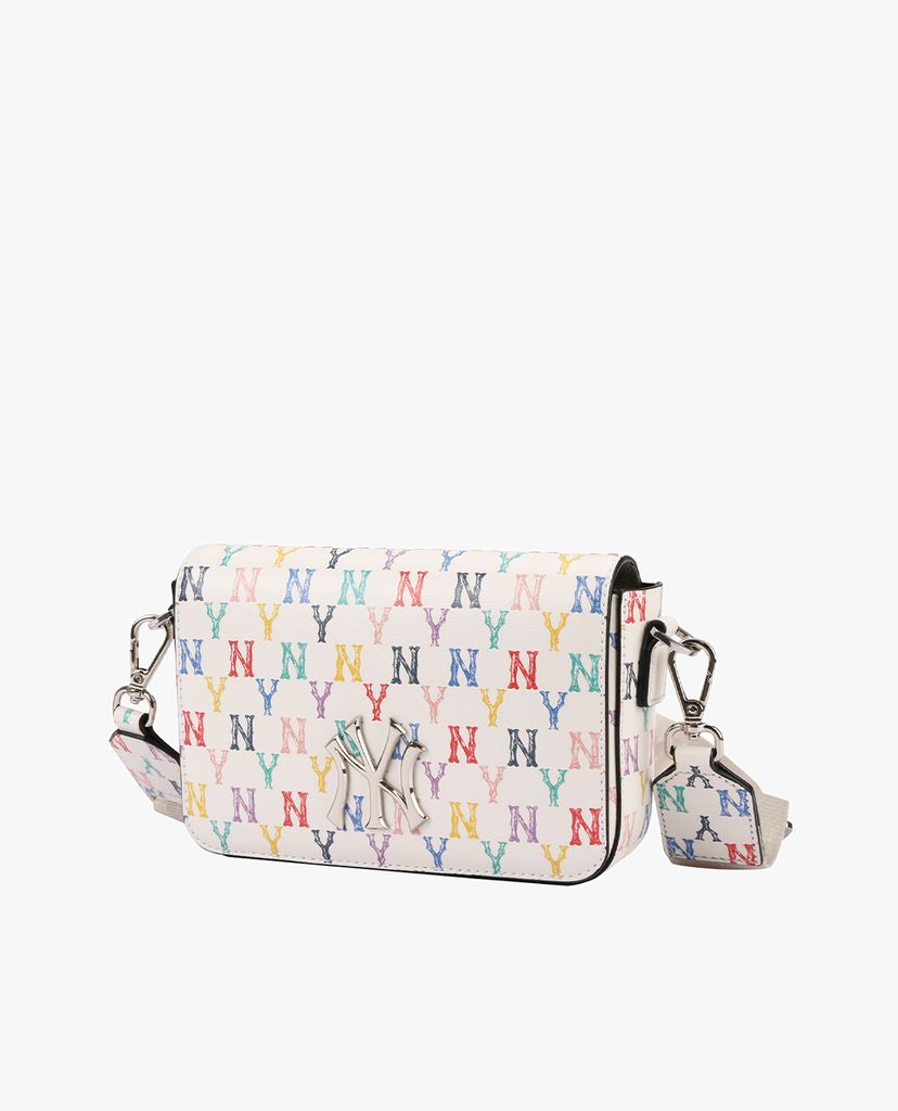 MLB - Túi đeo chéo chữ nhật Monogram Rainbow