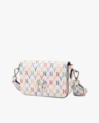 MLB - Túi đeo chéo chữ nhật Monogram Rainbow