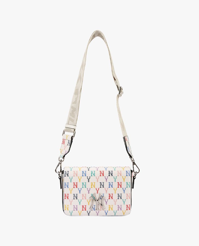 MLB - Túi đeo chéo chữ nhật Monogram Rainbow