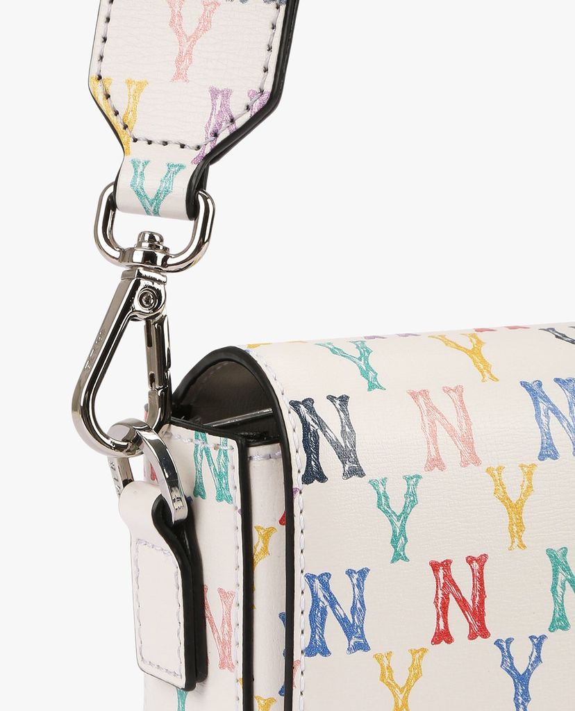 MLB - Túi đeo chéo chữ nhật Monogram Rainbow