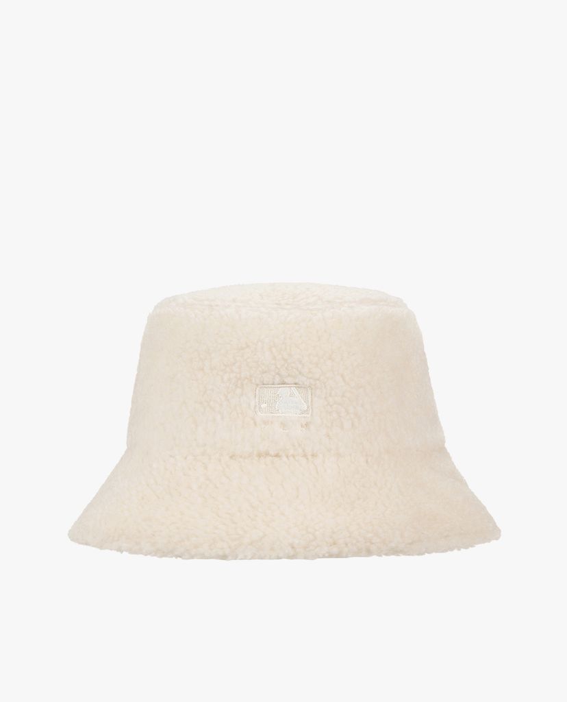 MLB - Nón bucket phối lông Custard Cream
