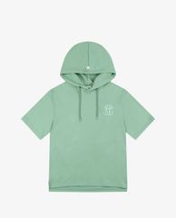 MLB - Áo hoodie tay ngắn phối mũ trùm Mega Logo