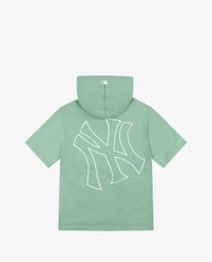 MLB - Áo hoodie tay ngắn phối mũ trùm Mega Logo