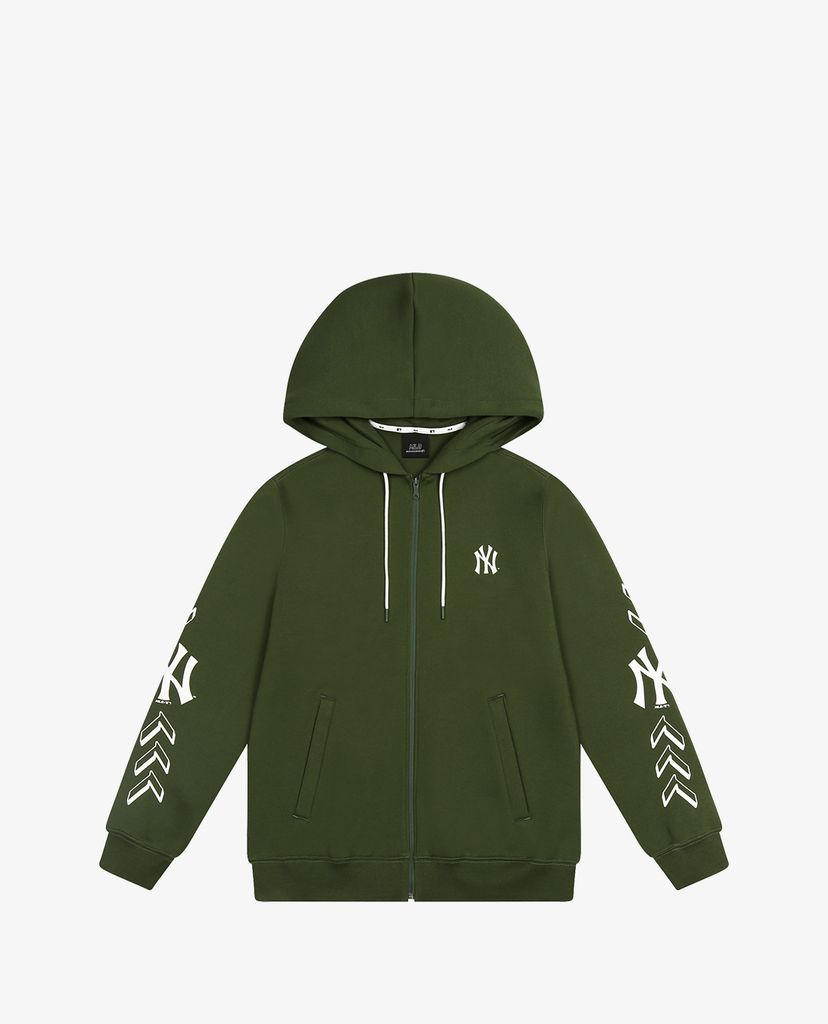 MLB - Áo hoodie tay dài phối zip Symbol Training