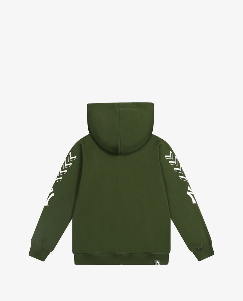 MLB - Áo hoodie tay dài phối zip Symbol Training
