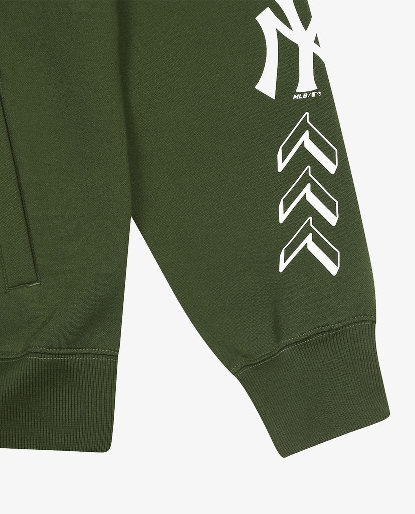 MLB - Áo hoodie tay dài phối zip Symbol Training