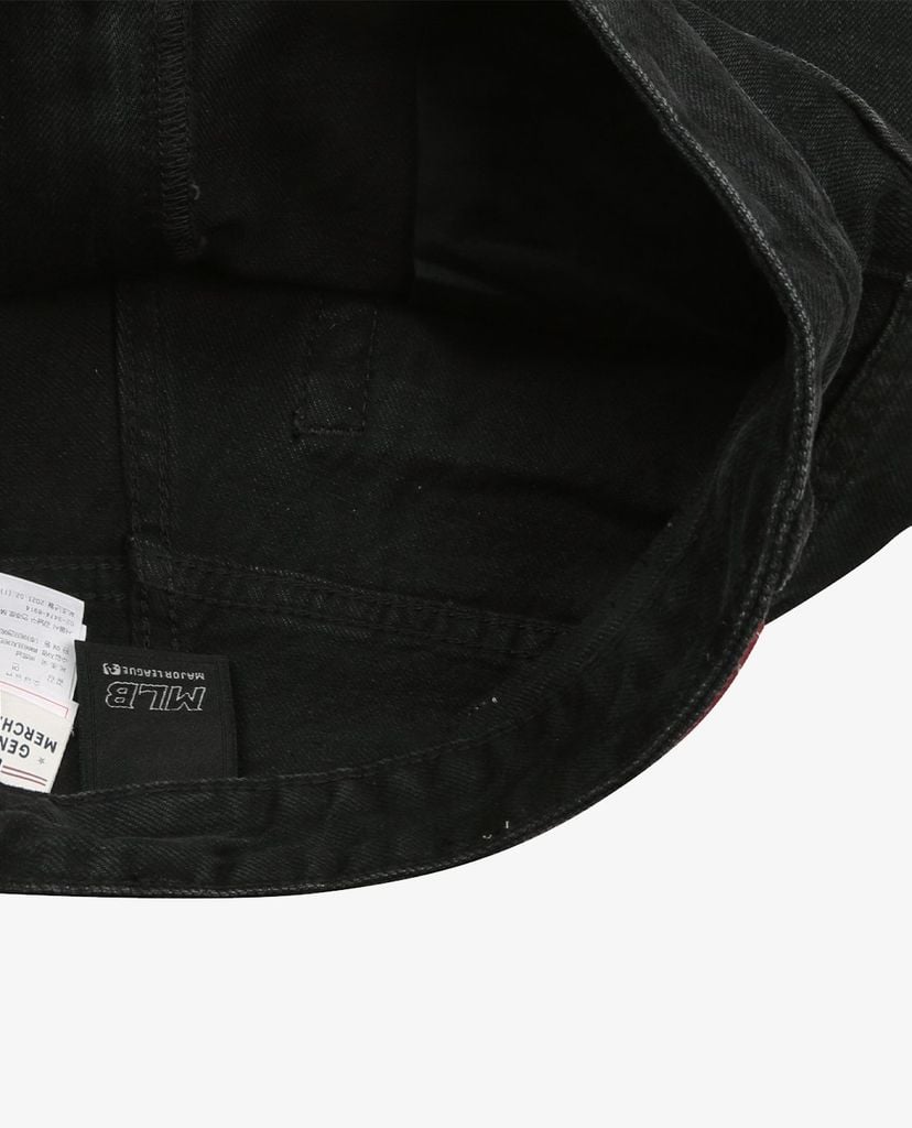 MLB - Quần shorts jeans nữ phối logo thời trang