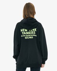 MLB - Áo hoodie tay dài phối mũ trùm phom suông thời trang