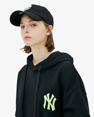 MLB - Áo hoodie tay dài phối mũ trùm phom suông thời trang