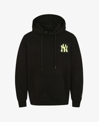 MLB - Áo hoodie tay dài phối mũ trùm phom suông thời trang