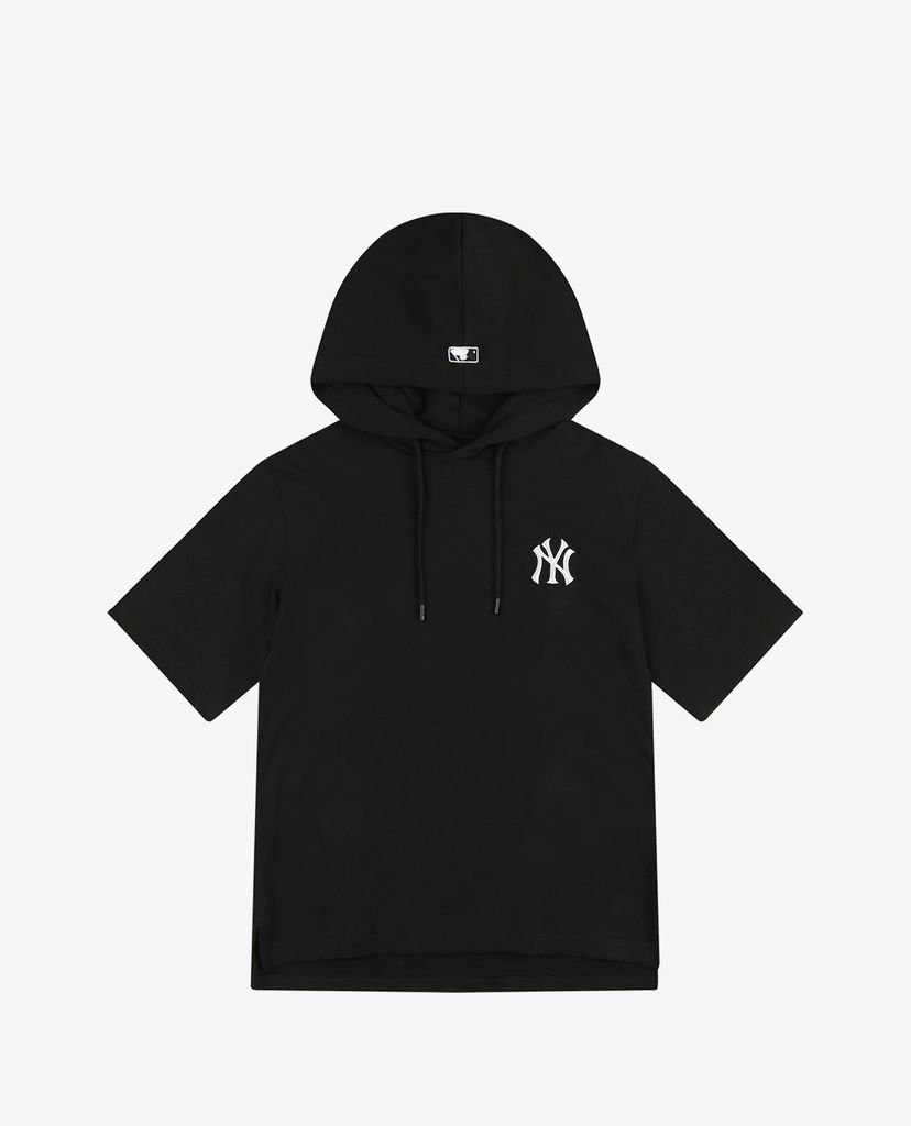 MLB - Áo hoodie tay ngắn phối mũ trùm Mega Logo