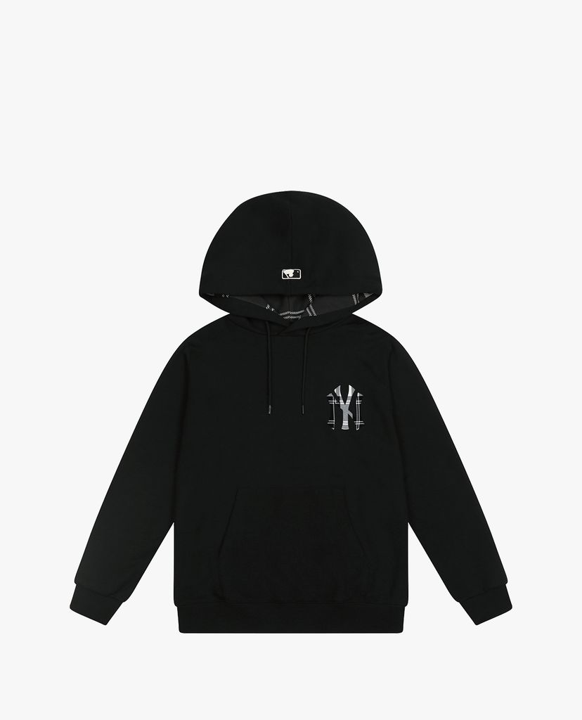 MLB - Áo hoodie tay dài phối mũ thời trang FIT Plaid Over Fit