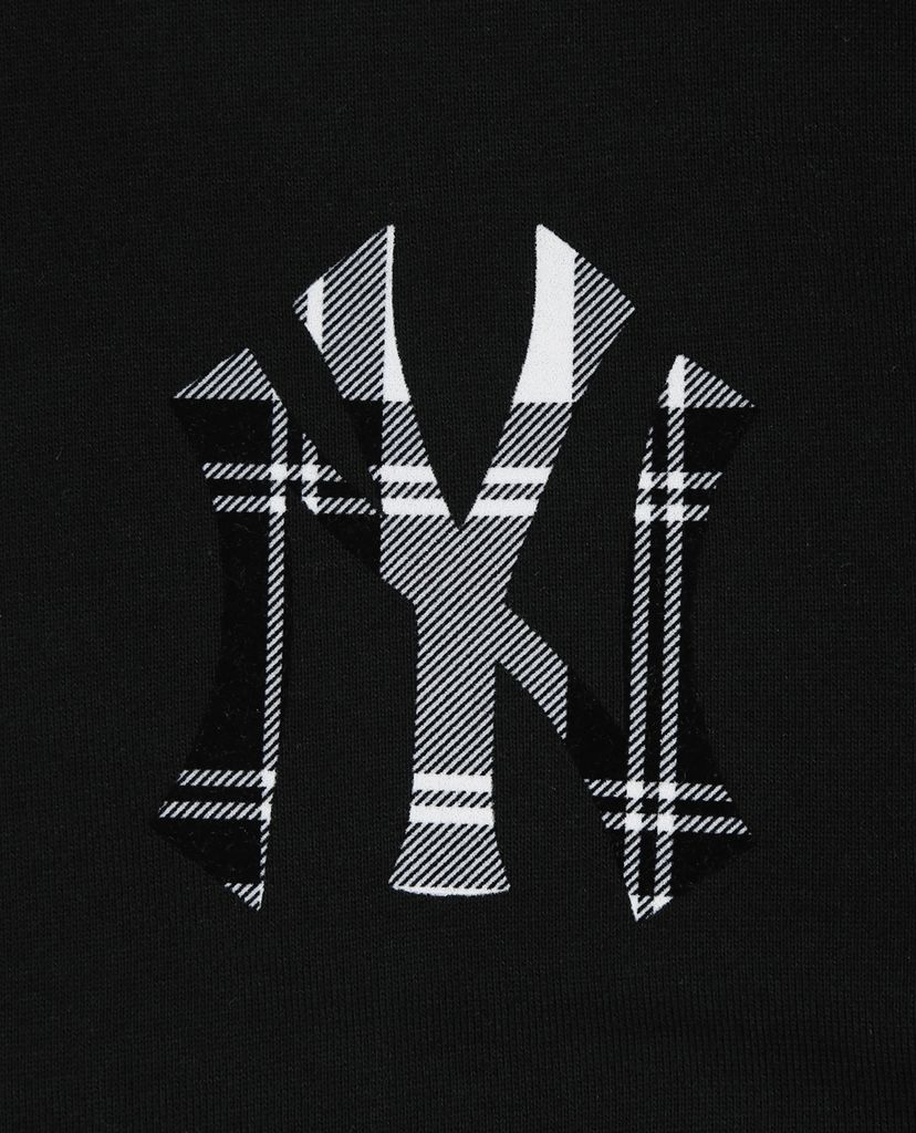MLB - Áo hoodie tay dài phối mũ thời trang FIT Plaid Over Fit
