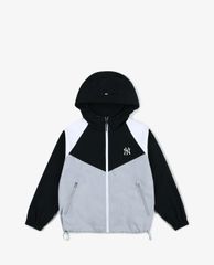 MLB - Áo khoác kiểu tay dài phối mũ trùm Basic Color Block