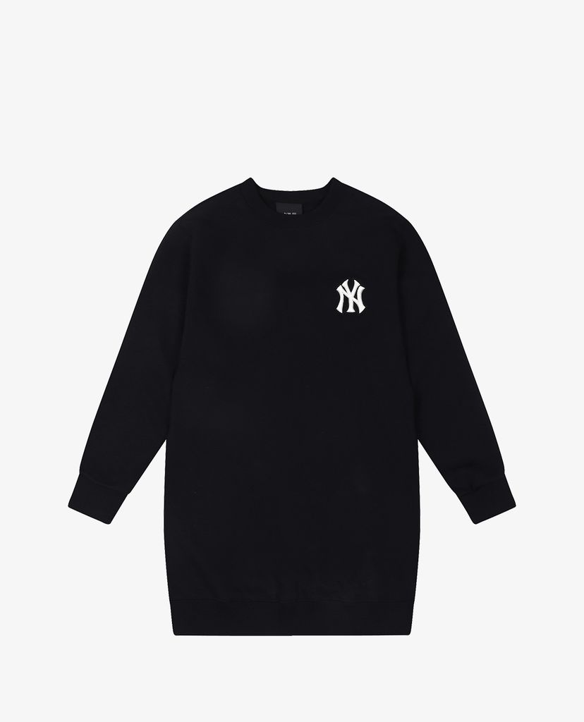 MLB - Đầm mini sweatshirt phom suông tay dài Logo Overfit