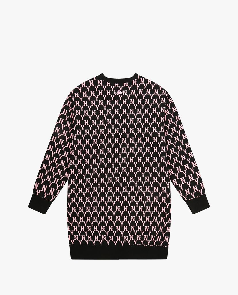 MLB - Đầm mini phom suông tay dài Monogram