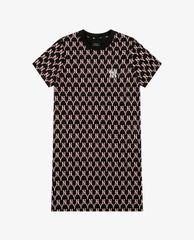 MLB - Đầm mini cổ tròn ngắn tay phom suông Monogram Allover