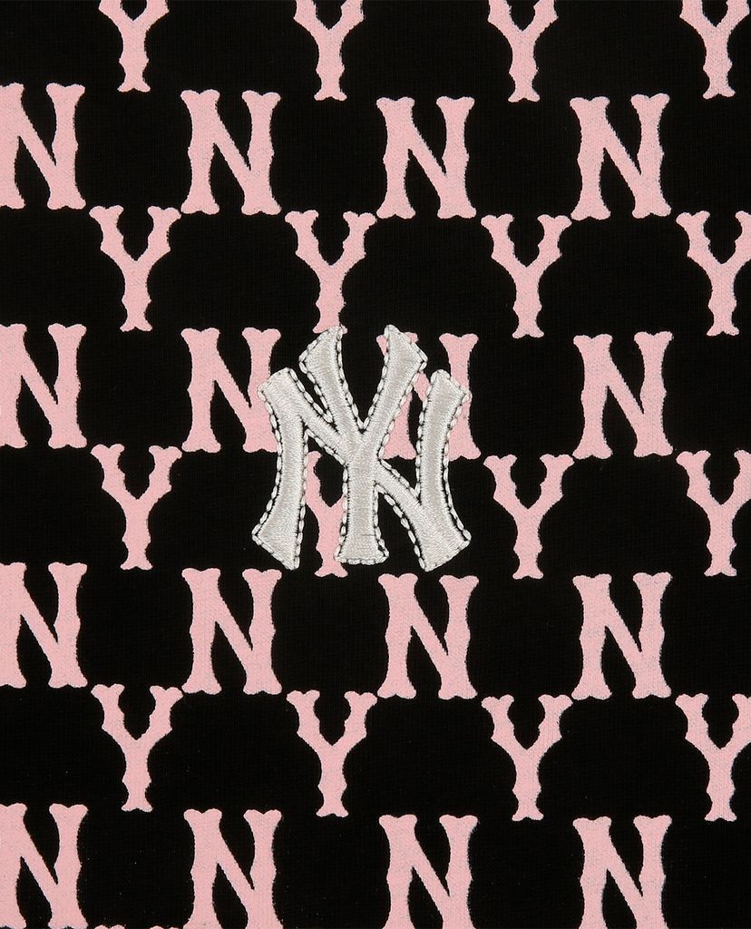MLB - Đầm mini cổ tròn ngắn tay phom suông Monogram Allover