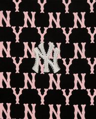 MLB - Đầm mini cổ tròn ngắn tay phom suông Monogram Allover