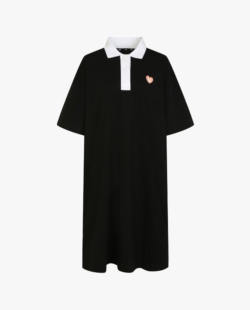 MLB - Đầm mini cổ bẻ ngắn tay Color Overfit