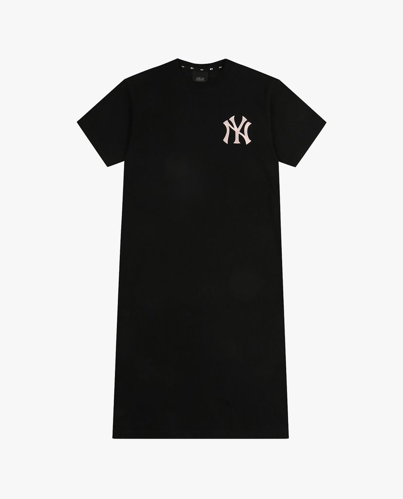 MLB - Đầm midi nữ ngắn tay cổ tròn Logo Basic