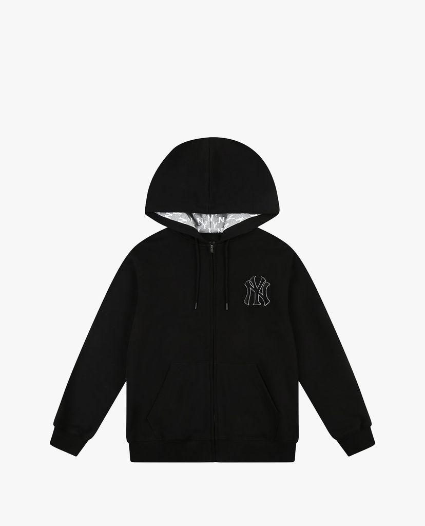 MLB - Áo khoác kiểu phối mũ trùm Monogram Block
