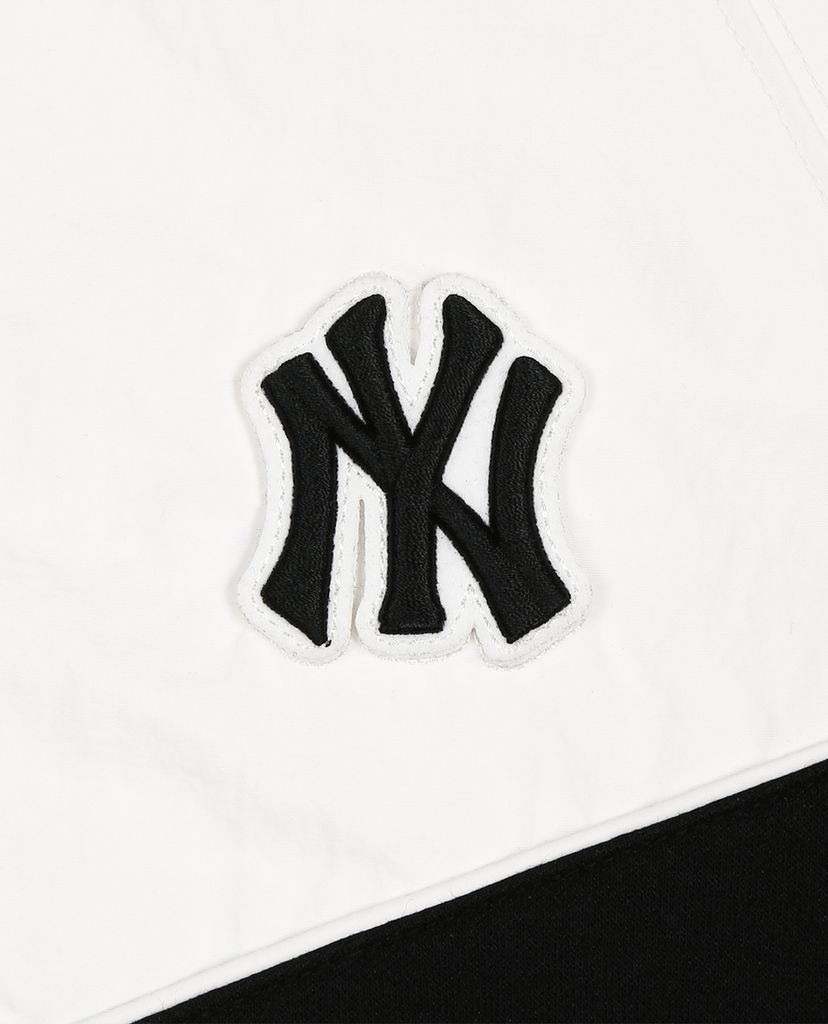 MLB - Áo hoodie tay dài phối zip Color Block Hybrid Training