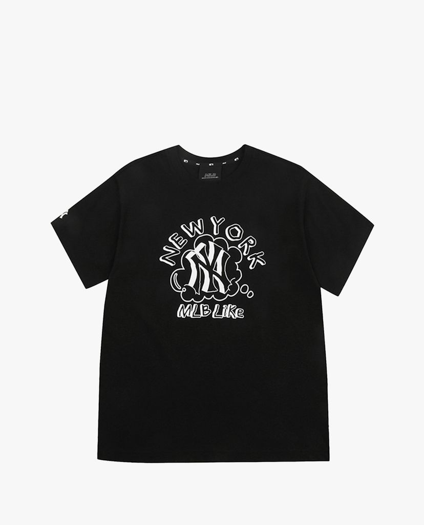 MLB - Áo thun cổ tròn ngắn tay LIKE Solid Color Popcorn