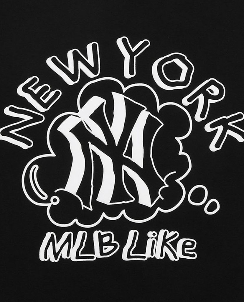 MLB - Áo thun cổ tròn ngắn tay LIKE Solid Color Popcorn