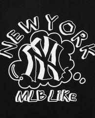 MLB - Áo thun cổ tròn ngắn tay LIKE Solid Color Popcorn