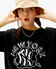 MLB - Áo thun cổ tròn ngắn tay LIKE Solid Color Popcorn