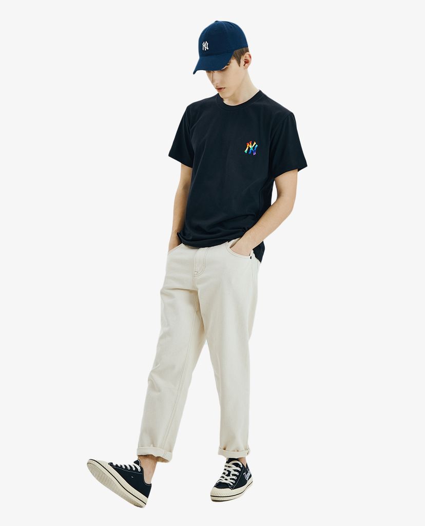 MLB - Áo thun cổ tròn ngắn tay Rainbow Basic