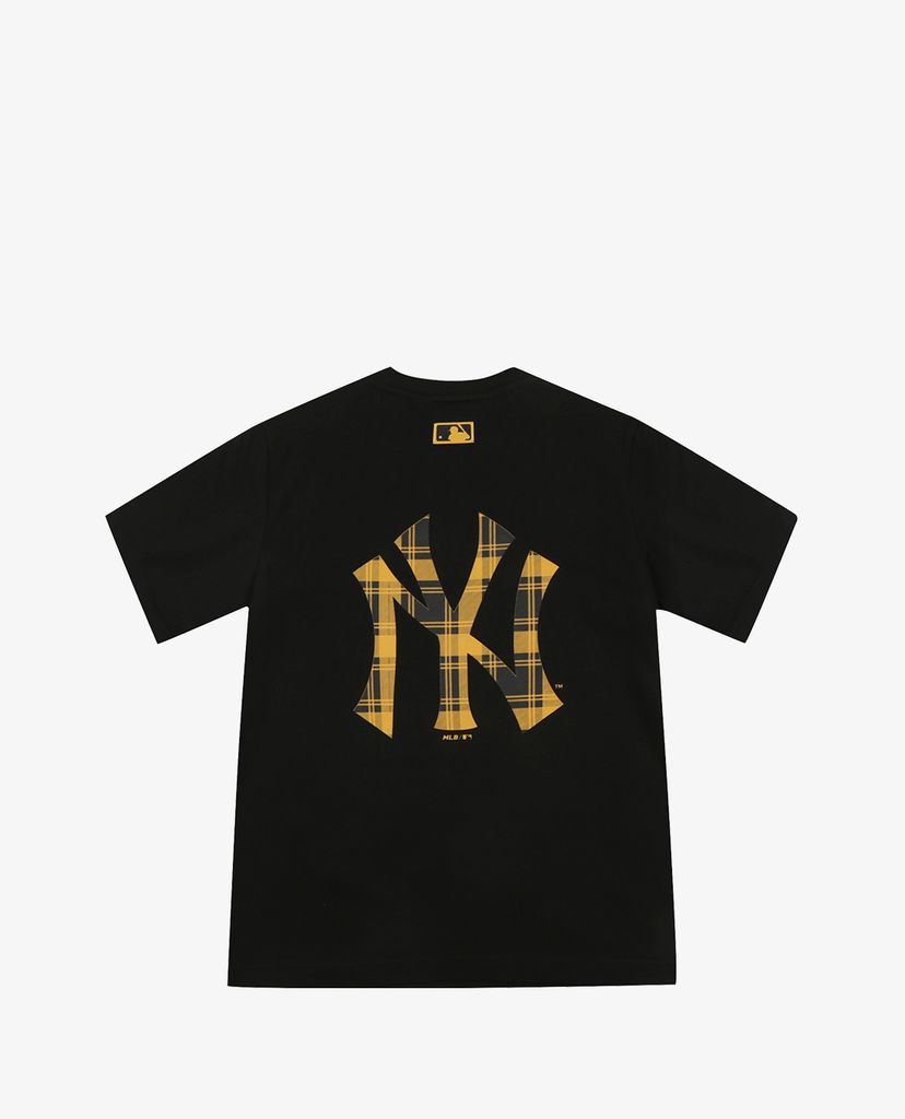 MLB - Áo thun cổ tròn ngắn tay phom suông Check