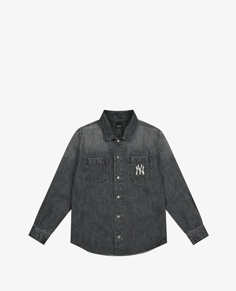 MLB - Áo sơ mi denim tay dài Big Logo