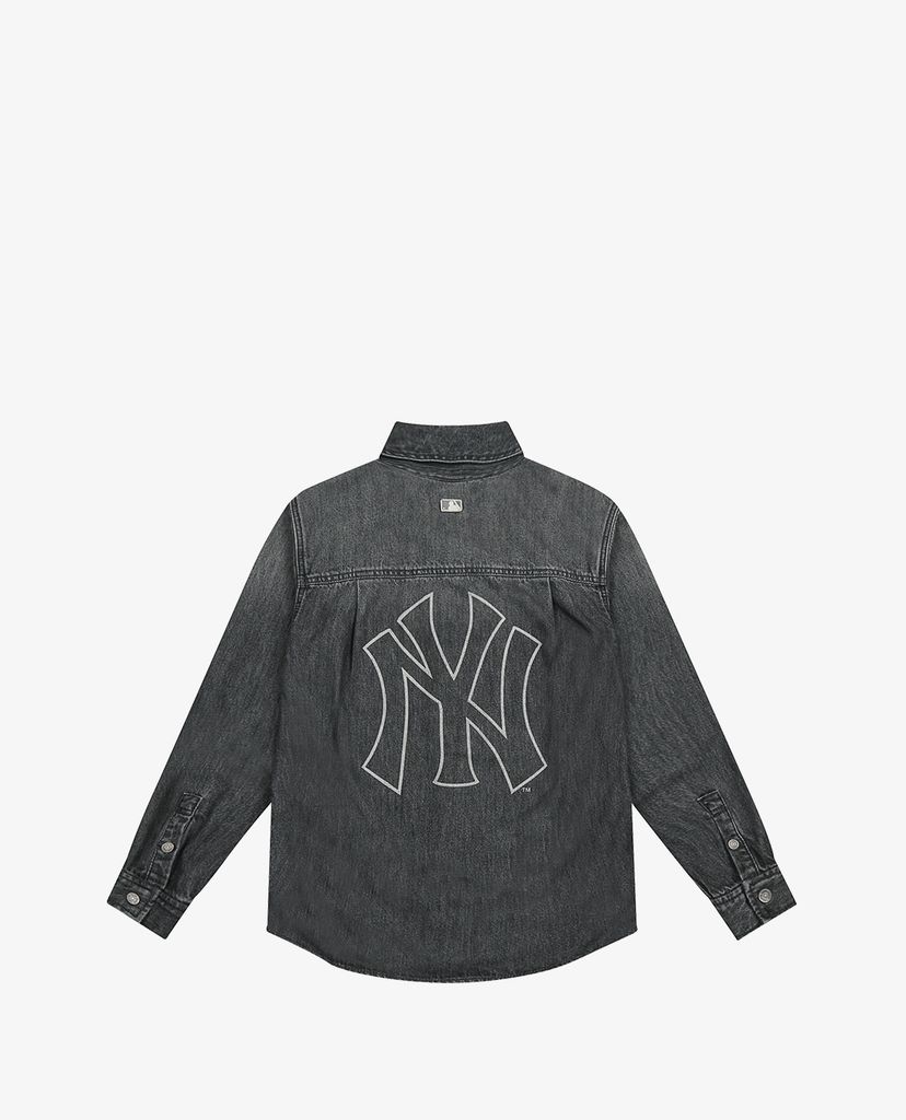 MLB - Áo sơ mi denim tay dài Big Logo