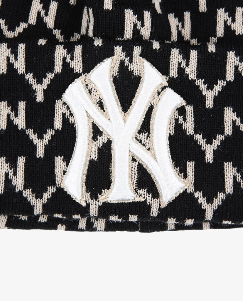 MLB - Nón len họa tiết Monogram