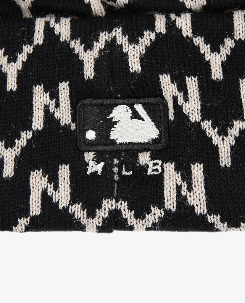 MLB - Nón len họa tiết Monogram