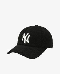 MLB - Nón bóng chày phối lông thời trang