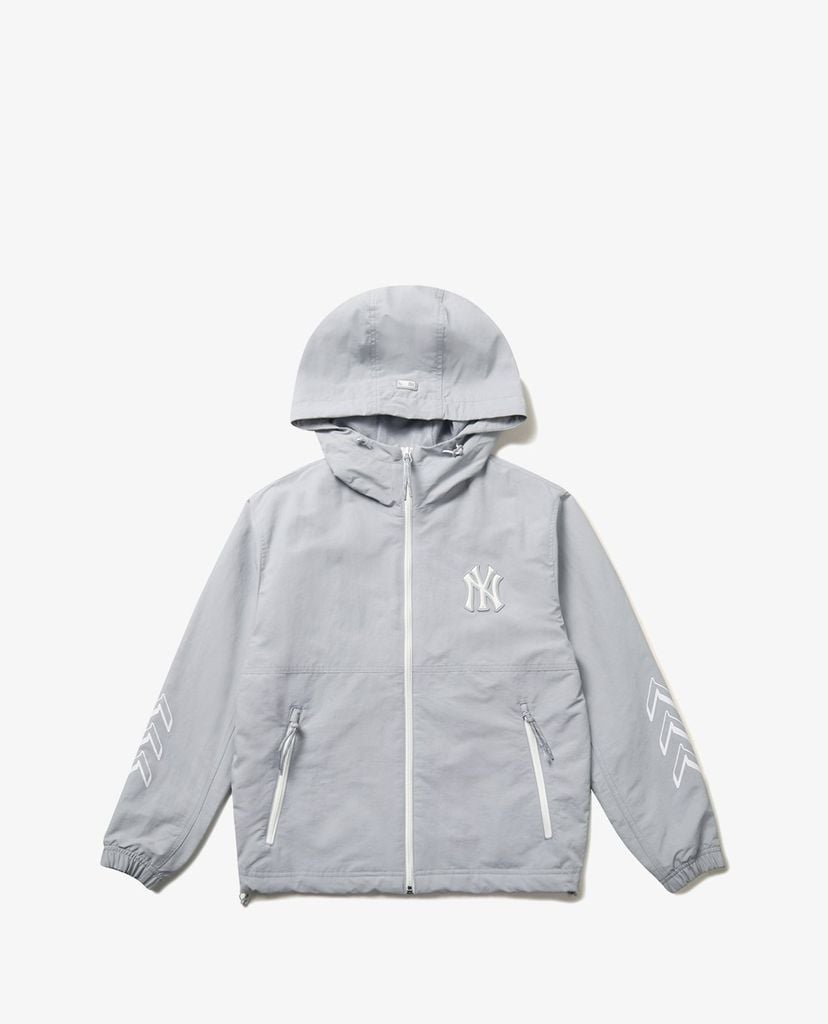 MLB - Áo hoodie phối zip Simbol Sleeve Logo
