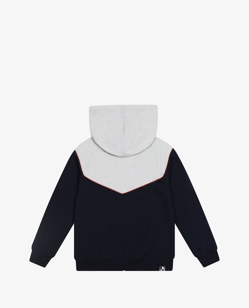 MLB - Áo hoodie tay dài phối zip Color Block Hybrid Training