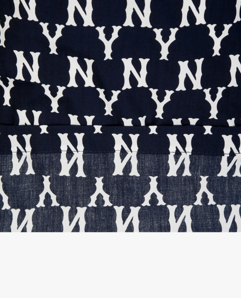MLB - Áo sơ mi nam tay ngắn phối họa tiết monogram Woven