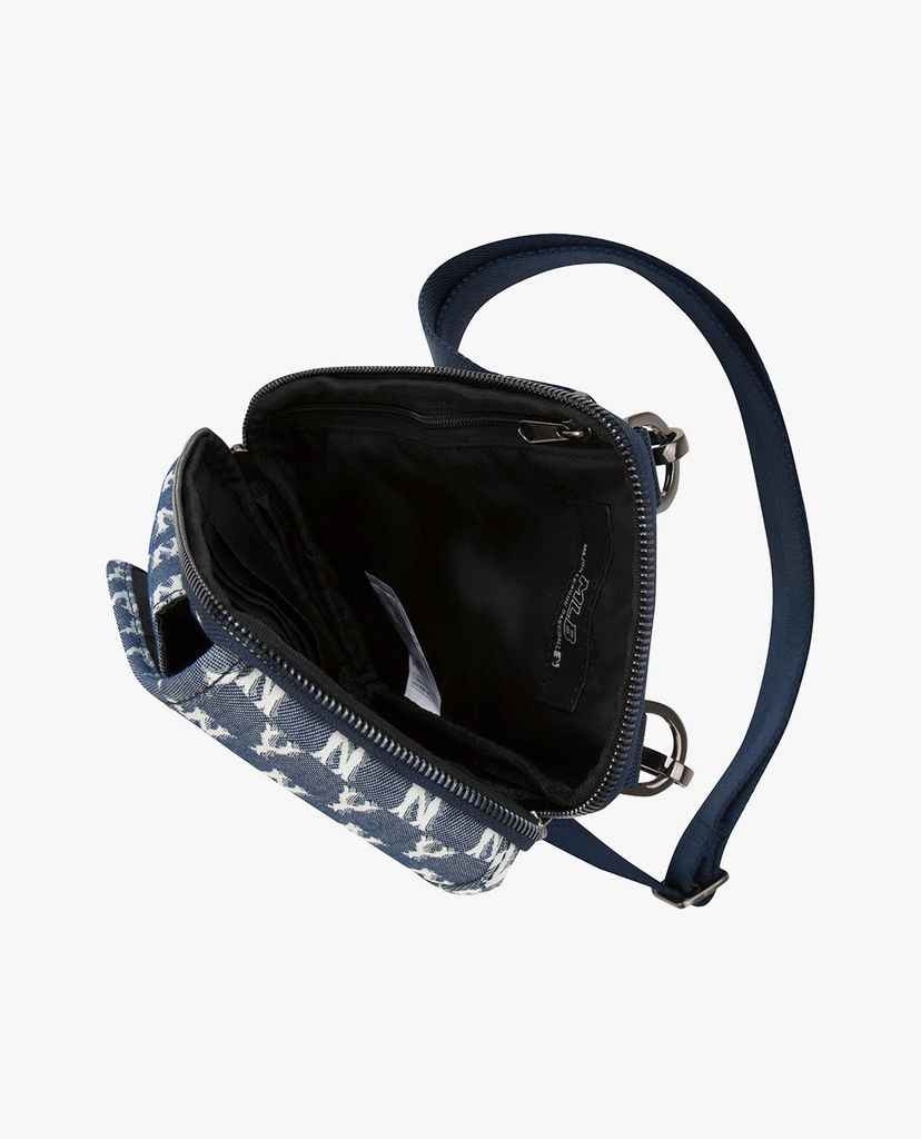 MLB - Túi đeo chéo chữ nhật Jacquard Monogram Neck Pouch