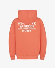 MLB - Áo hoodie tay dài phối mũ trùm phom suông thời trang